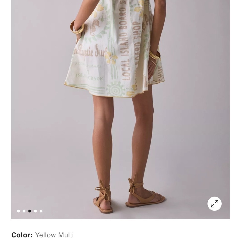 NWT BDG UO Eva Toe Front Ruched Strap Trapeze mini Dress Size Medium - Picture 3 of 5